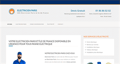 Desktop Screenshot of electricien-paris.pro
